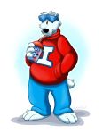  2019 anthro beverage black_nose clothing fur hi_res icee_bear male mammal orlandofox polar_bear ursid ursine white_fur 