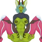  anthro armor bodily_fluids breasts clothing diana_digma dragon facial_horn female genitals green_body green_scales hair hi_res horn nipples nude pussy scales scalie solo underwear wolfiree 