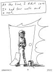  a_story_with_a_known_end black_and_white bucket cameron_cress clothing comic container door door_slam emsevell english_text handwear hi_res human human_only male mammal mittens monochrome not_furry page_number paper patched_clothing sketch text webcomic 