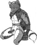  asphyxiation bdsm bondage bound breath_play ebonyrubberwolf genitals helpless hood hooded latex male mammal penis procyonid raccoon rubber solo 