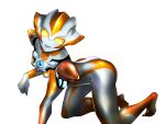  1girl absurdres alien ass breasts curvy highres science_fiction simple_background small_breasts solo surf-rider thighs ultra_series ultraman_r/b ultrawoman_grigio white_background yellow_eyes 