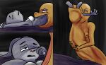  anthro apode bra bulge clothing disney draconcopode duo feet_first female female/female female_pred female_prey forced half-naked hi_res judy_hopps lagomorph lamia legless leporid mammal naga oral_vore panties rabbit reptile scalie serpentine sketch-mantel sketchmantel sleeping sleeping_prey sleepy_prey snake split_form swallowing swallowing_whole tired underwear unsuspecting unsuspecting_prey unsuspecting_victim unwilling_prey vore waking_up willing_pred zootopia 