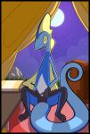  absurd_res animal_genitalia blue_body blush cloaca female generation_8_pokemon genitals hi_res inteleon nintendo nude pokemon pokemon_(species) serapi solo video_games 