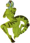  anthro diana_digma dragon facial_horn female green_body green_scales hair hi_res horn nipples nude open_mouth scales scalie smile solo wolfiree 