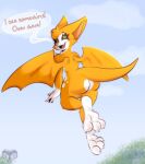  anthro big_butt big_feet butt dust:_an_elysian_tail feet female fidget_(elysian_tail) hi_res looking_at_viewer open_mouth solo text thick_thighs video_games wings 