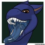  absurd_res bodily_fluids derg_vic dragon enroshiva hi_res male open_mouth oral_vore saliva sharp_teeth solo teeth tongue tongue_out vore 
