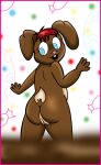  anthro biped blue_eyes brown_hair butt candy chocolate dessert digital_media_(artwork) female food fur genitals hair lagomorph leporid mammal nipples nude open_mouth pink_nose pussy rabbit reddragonkan river solo 