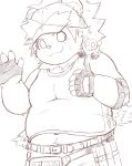  2022 anthro belly clothing felid hat headgear headwear hi_res humanoid_hands kemono lifewonders lion male mammal navel overweight overweight_male pantherine shirt solo tokyo_afterschool_summoners topwear toruu vapula_(tas) video_games young 