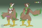  animal_humanoid avian avian_humanoid bird daikuhiroshiama eyewear generation_4_pokemon glasses hi_res humanoid lime:localstarlyfan male nintendo pokemon pokemon_(species) scarf solo staraptor video_games 