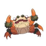  1other absurdres artist_request blush_stickers carapace commentary crab crustacean highres klawf official_art open_mouth orange_theme pincers pokemon pokemon_(creature) pokemon_(game) pokemon_sv simple_background solo stalk_eyes transparent_background 