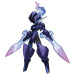 ambiguous_gender anthro armor black_body blue_body blue_fire ceruledge colored_fire fire ghost knight melee_weapon nintendo pokemon pokemon_(species) purple_armor purple_eyes purple_fire spirit sword video_games warrior weapon 
