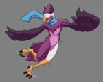  absurd_res anthro avian badroy beak feather_hands feathers flying happy hi_res male rivals_of_aether scarf solo transformation video_games wings wrastor 