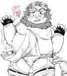  2022 anthro belly big_belly blush bulge clothing felid lifewonders lion male mammal moobs nipples overweight overweight_male pantherine solo thebunslover tokyo_afterschool_summoners underwear vapula_(tas) video_games 