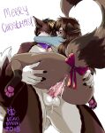  animal_humanoid anthro anus aura_(aurathedanishhusky) balls big_breasts big_butt big_penis blush bodily_fluids bow_accessory bow_ribbon bow_tie breasts brown_body brown_fur brown_hair butt butt_focus butt_grab canid canid_humanoid canine canine_humanoid canis carry_position carrying carrying_partner carrying_person christmas claws clothed clothing collar cum digital_media_(artwork) domestic_dog duo erection eyewear female female_penetrated fluffy fluffy_tail fur genital_fluids genitals glasses hair hair_over_eyes hand_on_butt holidays huge_hips huge_thighs human humanoid husky interspecies lexustanuki male male/female male_penetrating mammal mammal_humanoid nipples nordic_sled_dog not_furry nude open_mouth pawpads paws penetration penis pussy raccoon_dog sex simple_background spitz spread_butt spreading tanuki tanuki_humanoid text thathuskyaura thick_thighs toe_claws vaginal 