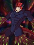 abs anthro athletic athletic_anthro athletic_male canid canine dragokaizer666 dragon hi_res hybrid larc_(mana) legend_of_mana male mammal mana_(series) muscular muscular_anthro muscular_male nipples pecs square_enix