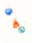  animal artworksmil bubble fish goldfish highres no_humans original painting_(medium) realistic still_life traditional_media watercolor_(medium) white_background 