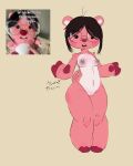 anthro beaver breasts buckteeth eyewear eyewear_only female fur geek glasses glasses_only hi_res innie_pussy invalid_tag loopy_(pororo) mammal nerd nude pink_body pink_fur red_nose rodent small_breasts solo standing teeth thick_thighs tsuraipossum wide_hips