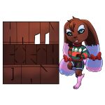 bear213 birthday blue_hair brown_body brown_fur emoji female fur generation_4_pokemon hair lopunny nintendo pink_hair pokemon pokemon_(species) ugly_sweater