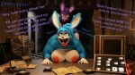 3d_(artwork) ahegao anthro being_watched bent_over bent_over_table big_breasts big_butt blender_(software) blue_body blue_fur bonnie_(fnaf) breasts butt clothed clothed/nude clothing dialogue digital_media_(artwork) duo ember21hk female five_nights_at_freddy&#039;s five_nights_at_freddy&#039;s_2 from_behind_position fur hair hand_on_butt hi_res lagomorph leporid looking_at_another looking_at_viewer looking_pleasured machine male male/female mammal nude open_mouth purple_body purple_fur rabbit robot scottgames sex sitting tail talking_to_viewer text thick_thighs toy_bonnie_(fnaf) wide_hips