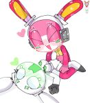 &lt;3 angelabaddiees anthro couple duo female lagomorph leporid male mammal pink_body pretty_blood pretty_bloos rabbit rabbot_(pretty_blood) rachina/rabitty sex simple_background white_body