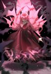  1girl absurdres black_dress closed_eyes demon demon_girl demon_horns dress funamusea highres horns lil_(funamusea) losercat pink_hair solo 