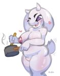 anthro belly big_breasts bovid breasts butt caprine female goat hi_res mammal mother_(lore) nipples overweight parent_(lore) pinup pose slightly_chubby solo thick_thighs toriel undertale undertale_(series) ursk wide_hips