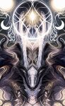  2022 antlers detailed_background digital_media_(artwork) dragon fur hair headshot_portrait hi_res horn looking_at_viewer night outside portrait safiru sky star starry_sky white_eyes 