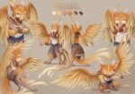  avian furaffinity gryphon male mythological_avian mythology orange_body shush solo stampmats wings yellow_body 