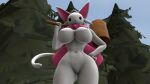  16:9 2022 3d_(artwork) :3 admoot anthro big_breasts black_nose breasts crown digital_media_(artwork) dnrud12 eyelashes fak&eacute;mon featureless_breasts felid feline female fur genitals half-closed_eyes hammer hand_on_hip hi_res holding_hammer holding_object holding_tool low-angle_view mammal narrowed_eyes pink_body pink_fur pink_wings plant pok&eacute;mon_clover pose pussy solo source_filmmaker standing tools tree white_body white_skin wide_hips widescreen wings 