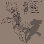 absurd_res anthro armor bastardcat3 black_and_orange boots clothing costume english_text exosuit felid feline footwear gun hi_res male mammal monochrome ranged_weapon solo text tight_clothing weapon