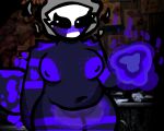 animatronic anthro big_breasts blush body_blush breasts digital_media_(artwork) eyeliner female five_nights_at_freddy&#039;s five_nights_at_freddy&#039;s_2 freckles fur genitals machine magic makeup marionette_(fnaf) navel nipples nude pussy pussy_blush robot rub_pupet_(character) rub_puppet scottgames simple_background solo tail text uulitch