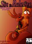 absurd_res anthro bedroom_eyes big_tail black_eyebrows black_nose black_sclera blush brown_body brown_fur brown_nose canid canine canis cover cover_art cover_page damian_(zoophobia) duo embrace english_text eyebows eyebrows finger_on_chin fluffy_ears folded_ears fur genitals hi_res jack_(zoophobia) jackal male male/male mammal narrowed_eyes nervous nervous_smile penis penis_base pupils red_body red_fur red_pupils seductive short_tail siriusandpyri slim tail text white_sclera zoophobia