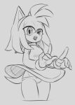 accessory amy_rose anthro bracelet clothing dress eulipotyphlan female gloves hair_accessory hairband handwear hedgehog hi_res jewelry looking_at_viewer mammal panties sega sketch solo sonic_the_hedgehog_(series) sparkydb tail underwear