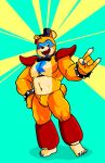 5_fingers anthro bear biped bracelet claws fingers five_nights_at_freddy&#039;s five_nights_at_freddy&#039;s:_security_breach glamrock_freddy hi_res jewelry male mammal one_eye_closed open_mouth open_smile scottgames smile solo spiked_bracelet spikes steel_wool_studios tail witherrose1