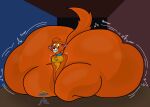 absurd_res aged_up alice_in_wonderland_(disney) anthro big_butt body_size_growth butt butt_expansion collar collar_only disney domestic_cat embarrassed expansion felid feline felis growing growth hi_res huge_butt hyper hyper_butt luxioboi22 macro male mammal nude oliver_(disney) oliver_and_company size_transformation solo transformation