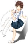  big_wednesday brown_eyes brown_hair highres kibina_high_school_uniform kimi_kiss satonaka_narumi school_uniform short_hair solo 