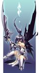  angel_wings fantasy highres hirano_katsuyuki original solo sword weapon wings 