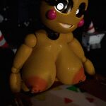  3d_(artwork) animated animatronic bouncing_breasts breast_piercing breasts digital_media_(artwork) female five_nights_at_freddy&#039;s five_nights_at_freddy&#039;s_2 glowing glowing_eyes jiggle_physics machine piercing robot scottgames solo thicchips toy_chica_(fnaf) 
