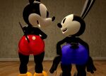  anthro big_butt brother brothers bulge butt disney duo lagomorph leporid male mammal mickey_mouse mouse mouse_tail murid murine oswald_the_lucky_rabbit rabbit renajonart rodent rubberhose scut_tail short_stack short_tail sibling thick_thighs 