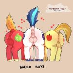  &lt;3 1:1 2022 anus backsack balls big_macintosh_(mlp) braeburn_(mlp) butt cold-blooded-twilight cutie_mark dock english_text equid equine faceless_character faceless_male feral friendship_is_magic fur genitals group hasbro hi_res horse male mammal my_little_pony perineum pony red_body red_fur shining_armor_(mlp) text white_body white_fur yellow_body yellow_fur 