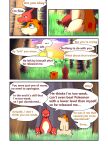  bodily_fluids charmeleon comic crying darrow0 english_text forest generation_1_pokemon generation_2_pokemon hi_res nintendo plant pokemon pokemon_(species) quilava speech_bubble sun tears text tree video_games yuel 
