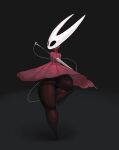  2022 absurd_res anthro arthropod big_butt bottom_heavy bottomless bottomless_female bottomwear butt clothed clothing clothing_lift digital_media_(artwork) female genitals hi_res hollow_knight hornet_(hollow_knight) huge_butt lickagoat melee_weapon pussy rear_view skirt skirt_lift solo team_cherry thick_thighs vessel_(species) video_games weapon wide_hips 