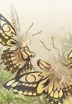  antennae butterfly_wings comic green_eyes leaf long_hair multiple_girls narumi_arata original silent_comic wings 