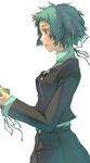  aqua_hair blue_hair from_side messy_hair obentou persona persona_3 school_uniform short_hair skirt solo tsuchii_(ramakifrau) yamagishi_fuuka 