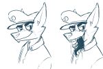  anthro balkanfur black_tongue bodily_fluids canid canine canis drooling hickory jackal long_tongue male mammal oral peaked_cap saliva smile smirk solo teeth tongue tongue_out 