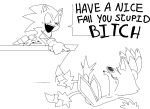  anthro blaze_the_cat bodily_fluids domestic_cat duo eulipotyphlan falling felid feline felis female gesture hedgehog hi_res humanoid laugh male mammal meme monochrome ms_paint pointing screaming sega shocked sketch sonic_the_hedgehog sonic_the_hedgehog_(series) spinstellar tears toony 