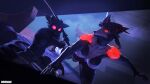  3d_(artwork) absurd_res akuma_(dominus) amelia_(petruz) anthro canid canine cybernetics cyborg digital_media_(artwork) dominussfm duo female fox hi_res machine male mammal source_filmmaker 