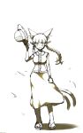  1girl adapted_costume animal_ear_fluff animal_ears braid cat_ears cat_tail full_body hat hat_removed headwear_removed kaenbyou_rin keta_(psychetangle) multiple_tails pointy_ears solo standing tail touhou twin_braids 