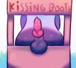  &lt;3 anthro balls big_balls booth_(structure) erection faceless_character faceless_male fatal_dx fur generation_4_pokemon genitals hi_res kiss_mark kiss_mark_on_balls kiss_mark_on_penis kissing_booth knot lipstick_on_balls lipstick_on_penis luxio male nintendo penis pokemon pokemon_(species) presenting presenting_balls presenting_penis solo switch_(fatal_dx) text vendor_stand video_games 