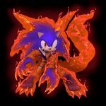  angry anthro fox_spirit hauringu hi_res jinchuriki male naruto red_eyes sega solo sonic_the_hedgehog sonic_the_hedgehog_(series) teeth_showing teeth_visible 